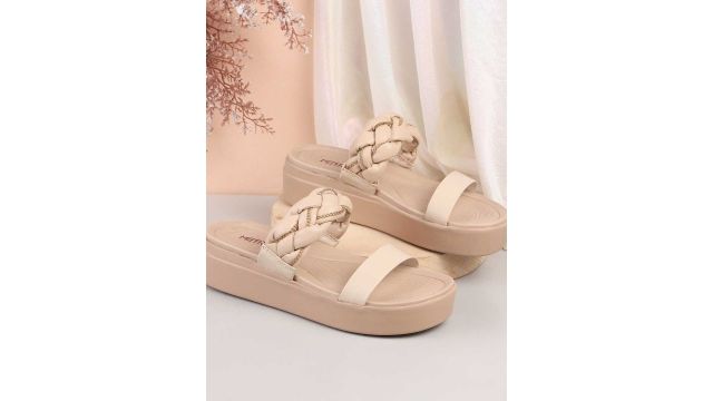 Metro Embellished Braided Wedge Sandals