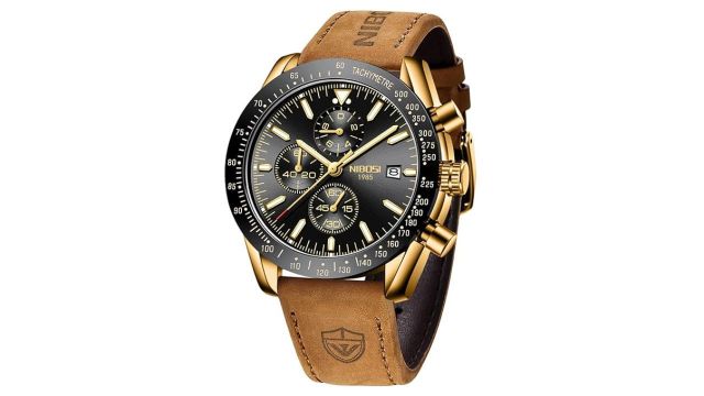 NIBOSI Men's Watch Analog Silicone Quartz Wrist Watch