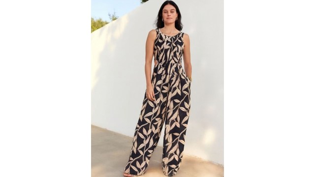 NoBarrPrinted Culotte Jumpsuit