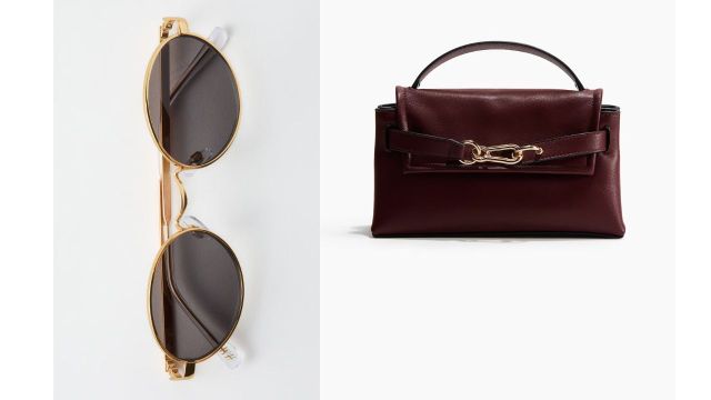 Oval sunglasses + crossbody bag
