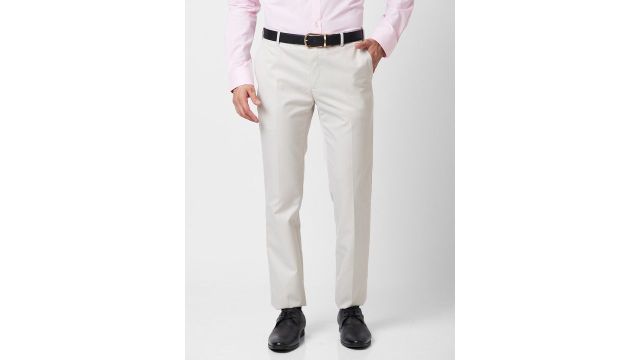Raymond Men Slim Fit Trousers (Beige)