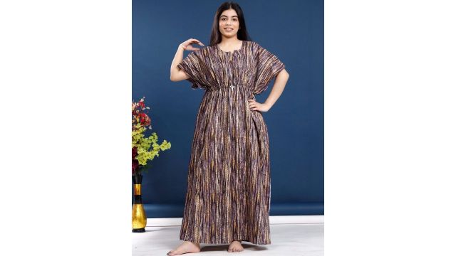 Red Flamingo Printed Maxi Nightdress