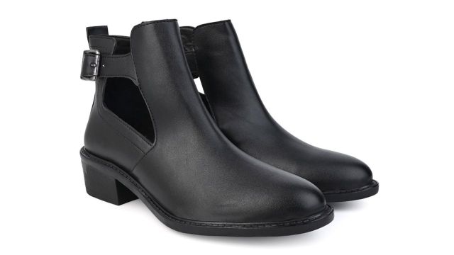 RoadsterThe Lifestyle Co Women Block-Heeled Monk Strap Boots with Buckle