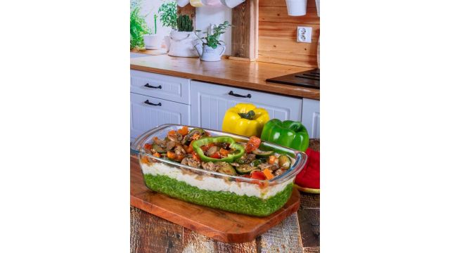 Roxx Transparent Borosilicate Glass Loaf Baking Dish