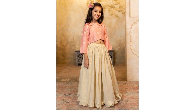 SHORGUL Girls Ready to Wear Lehenga & Shirt