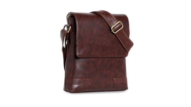 SPOTICMen Textured Crossbody Sling Bag