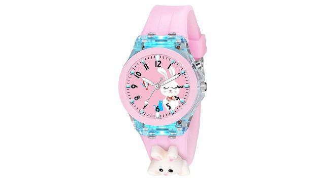 SWADESI STUFF Cute Cartoon Multi Color Lights Watch