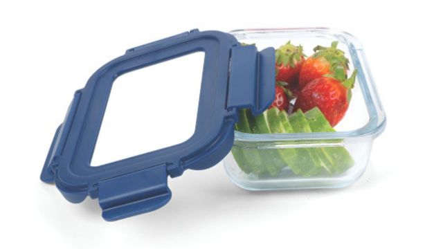 SignoraWare Transparent & Blue Secure N Store Container