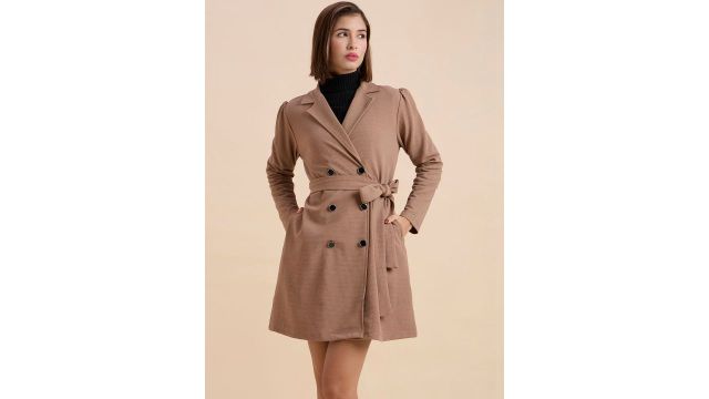 Style Quotient Notched Lapel Trench Coats