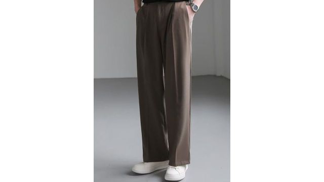 StyleCast x Revolte Men Loose Fit Pleated Cargos Trousers (brown)