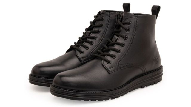 THOMAS CRICK Men Solid Lace-Ups Mid-Top Casual Regular Boots