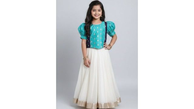 The Magic Wand Girls Embellished Ready to Wear Lehenga & choli