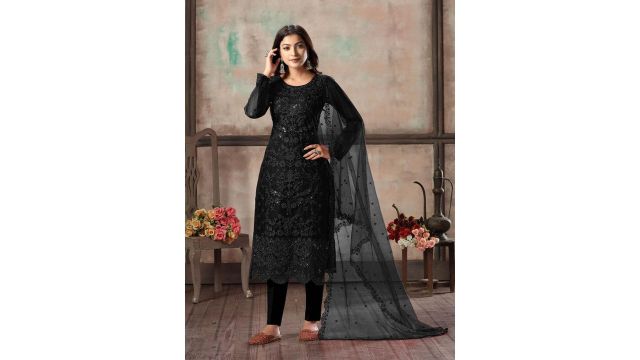 Women Floral Embroidered Regular Sequinned Kurta