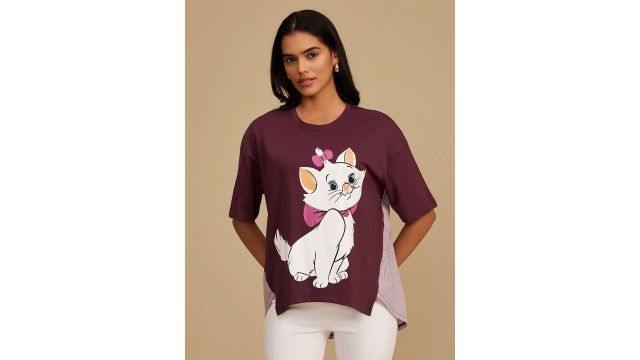 Women Graphic Printed Round Neck Cotton Top