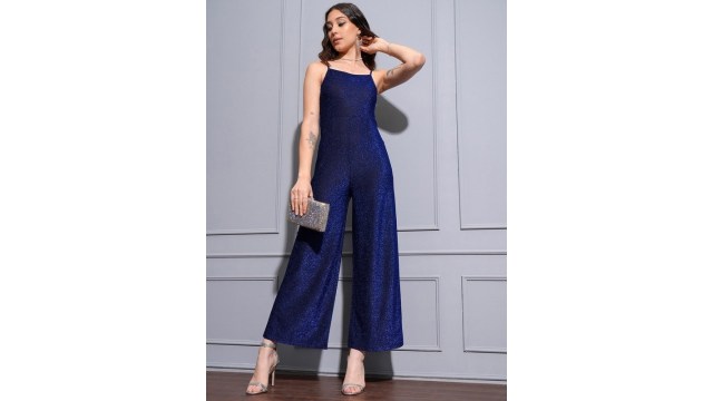 Tokyo TalkiesBasic Embellished Jumpsuit
