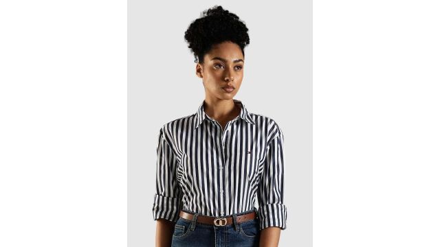 Tommy Hilfiger Vertical Stripes Organic Cotton Shirt