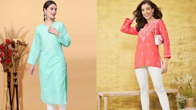 Top cotton chikankari kurtis to consider