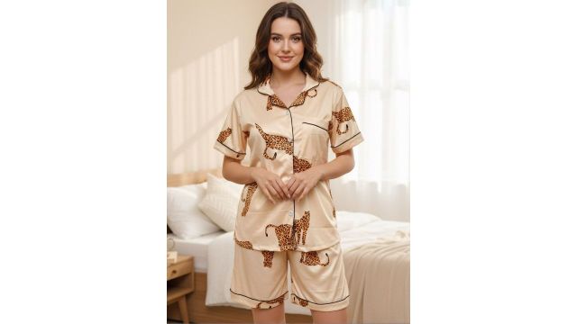 TrendVerse Printed Nightdress