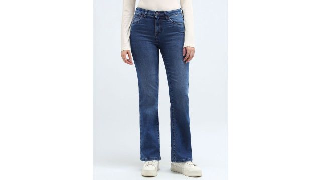 U.S. Polo Assn. Women Bootcut Light Fade Mid-Rise Stretchable Jeans