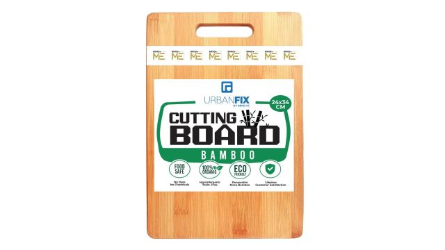 UrbanFix Large Natural Bamboo Wood Chopping Cutting Board