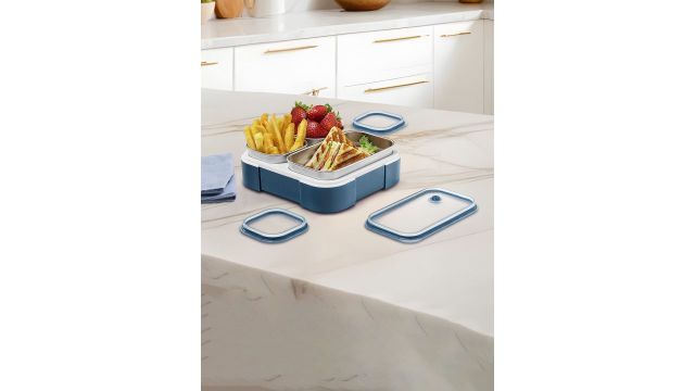 Vaya TYDBYT Blue Stainless Steel Bento Lunch Box