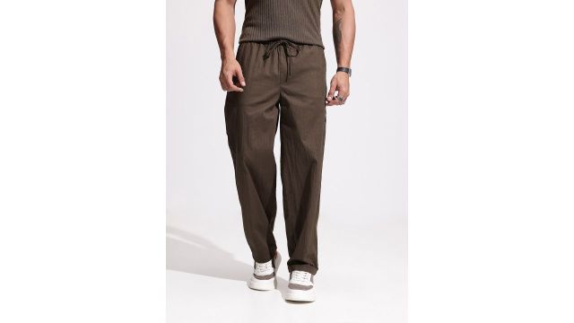 WROGN Men Loose Fit Trousers (coffee brown)