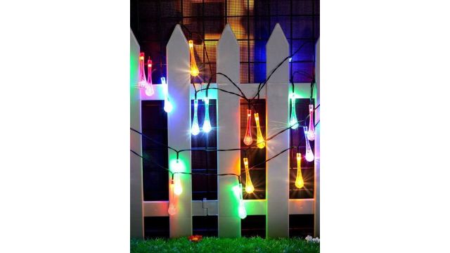 XERGY 30 LED Solar Lights Tear Drop Shaped