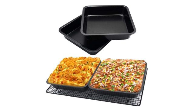 Xacton Bakeware Combo of 6 Carbon Steel Slot Muffin Tray