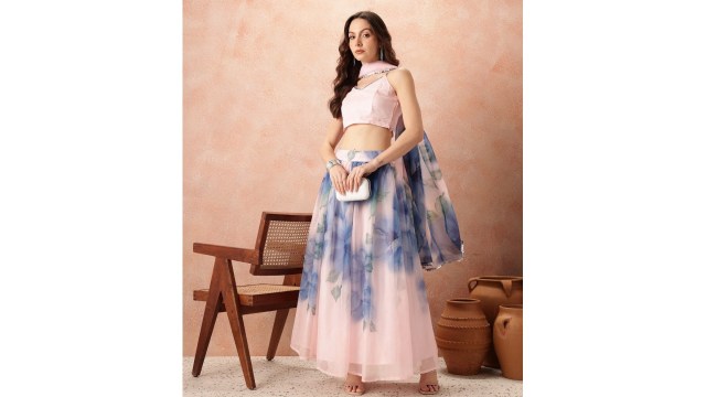 all about youPrinted Ready to Wear Lehenga Set With Dupatta