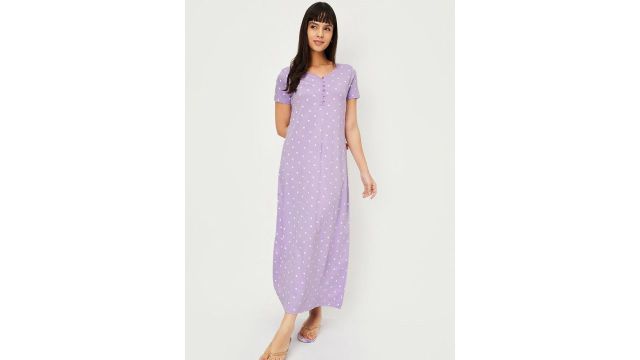 max Printed Pure Cotton Maxi Nightdress