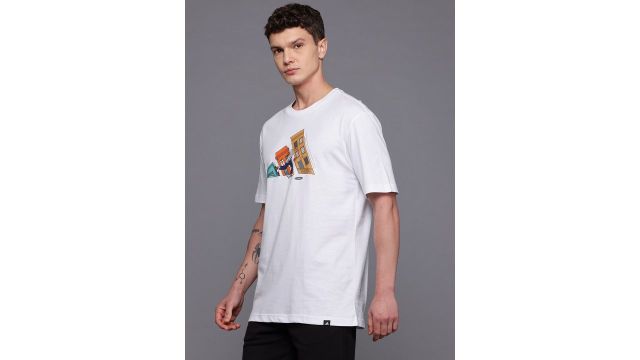 ADIDAS Men Brand Logo Printed Pure Cotton T-shirt