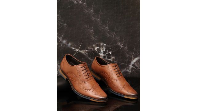 ARAMISH Men Lace Up Formal Brogue Shoes