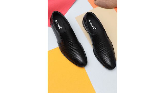 ARAMISH Men Leather Formal Slip-Ons