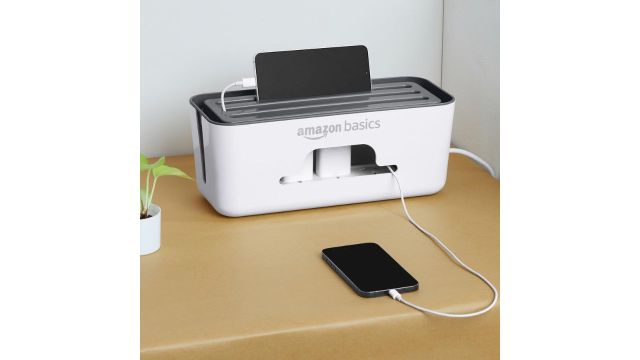 Amazon Basics Cable Management Box With Mobile Stand