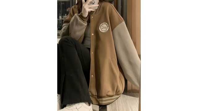 Asian Lazy Style Baseball Uniform Jacket