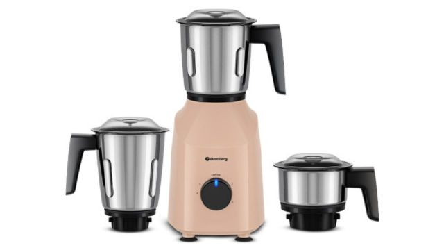 Atomberg Xiana Peach Blossom 750 Watt 3 Multipurpose Stainless Steel Jars Mixer Grinder
