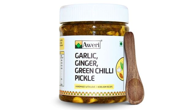 Aweri Garlic Ginger Green Chilli Pickle