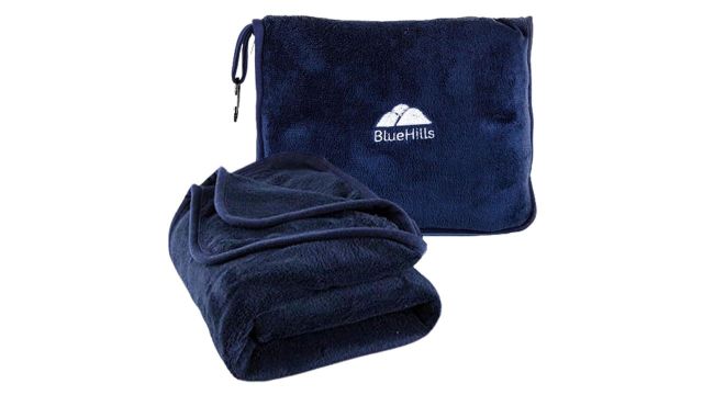 BlueHills Premium Soft Long Travel Blanket Pillow