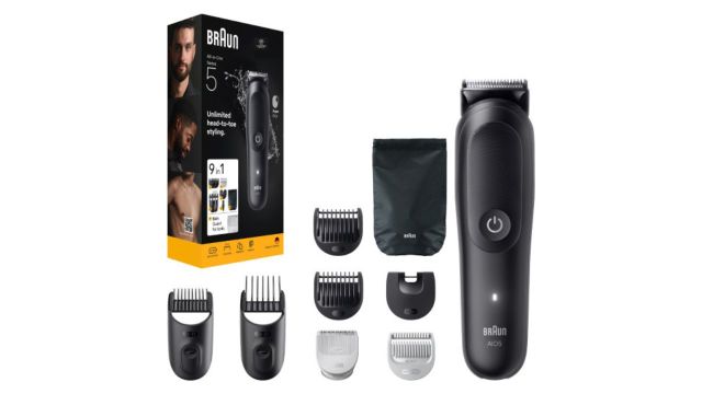Braun Men Series 5 AIO5545 9-in-1 Beard & Body Grooming Kit - Grey