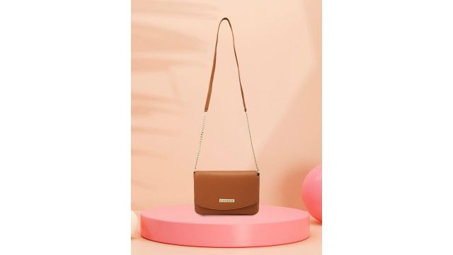 Caprese Shaun Women Tan Small Sling Bag