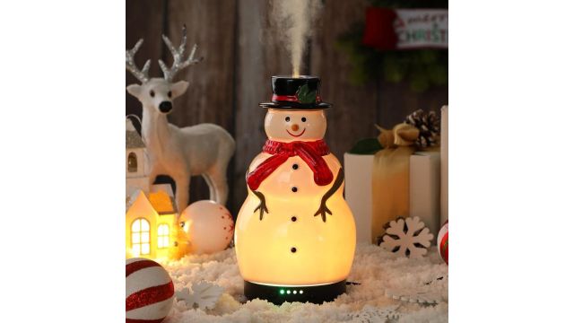 Christmas Essential Oil Diffuser 120ml Snowman Ceramic
