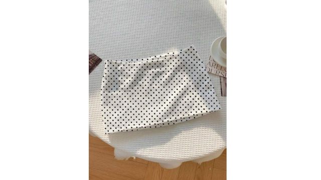 Comfortcana Women’s Polka Dot Print Fashionable Versatile Skirt