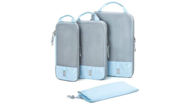 Compression Packing Cubes 4 Set Travel Luggage Organizer