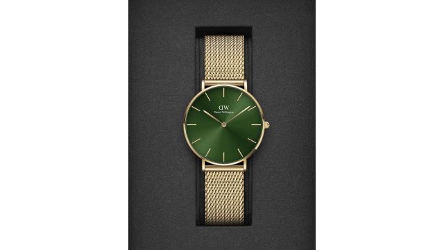 Daniel Wellington Petite Unisex Dial Emerald Green 36mm Round Analogue Watch DW00100481