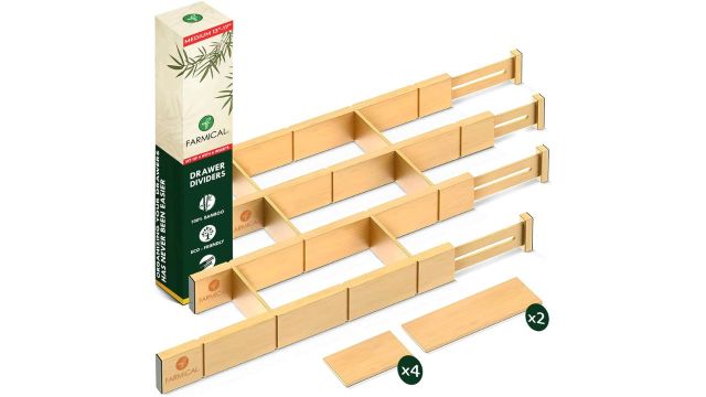 Drawer Dividers Organizer with Partition Expands from 13"-17"