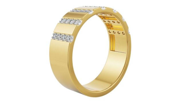 Emori Sleek Enzo Men Lab Diamond Ring In 18KT Gold