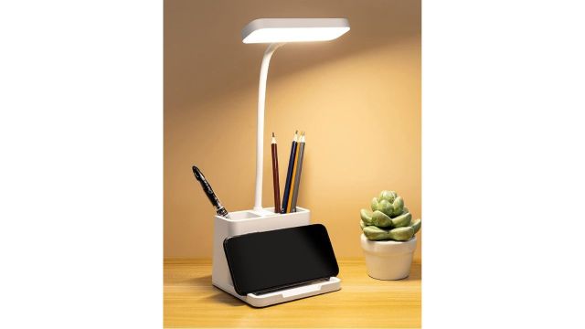 FLYNGO Plastic 3 Color Mode Led Study Table Desk Lamp