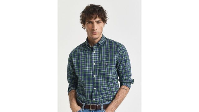 GANT Classic Checked Button Down Collar Long Sleeves Cotton Shirt