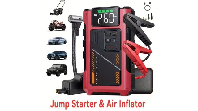 GEENEU New Car Jumper with Air Compressor
