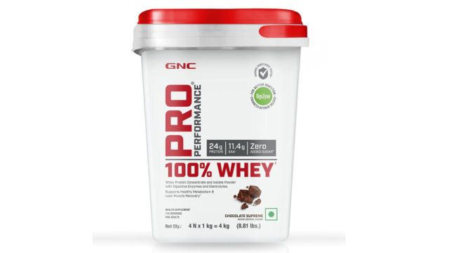 GNC Pro Performance 100% Whey Protein Powder - Chocolate Supreme - 4kg